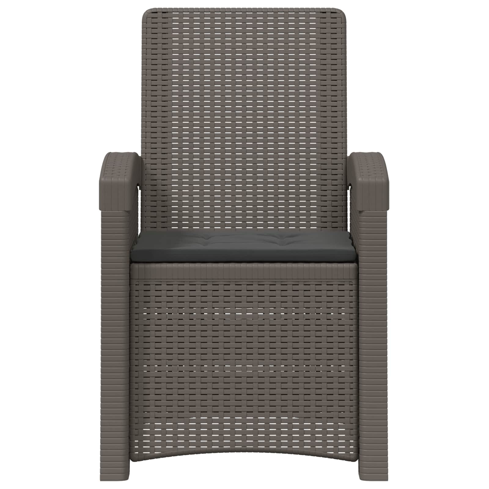 Liegesessel Garten Rattan-Optik 2 pcs Hellgrau und Anthrazit PP