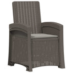 Liegesessel Garten Rattan-Optik 2 pcs Hellgrau PP