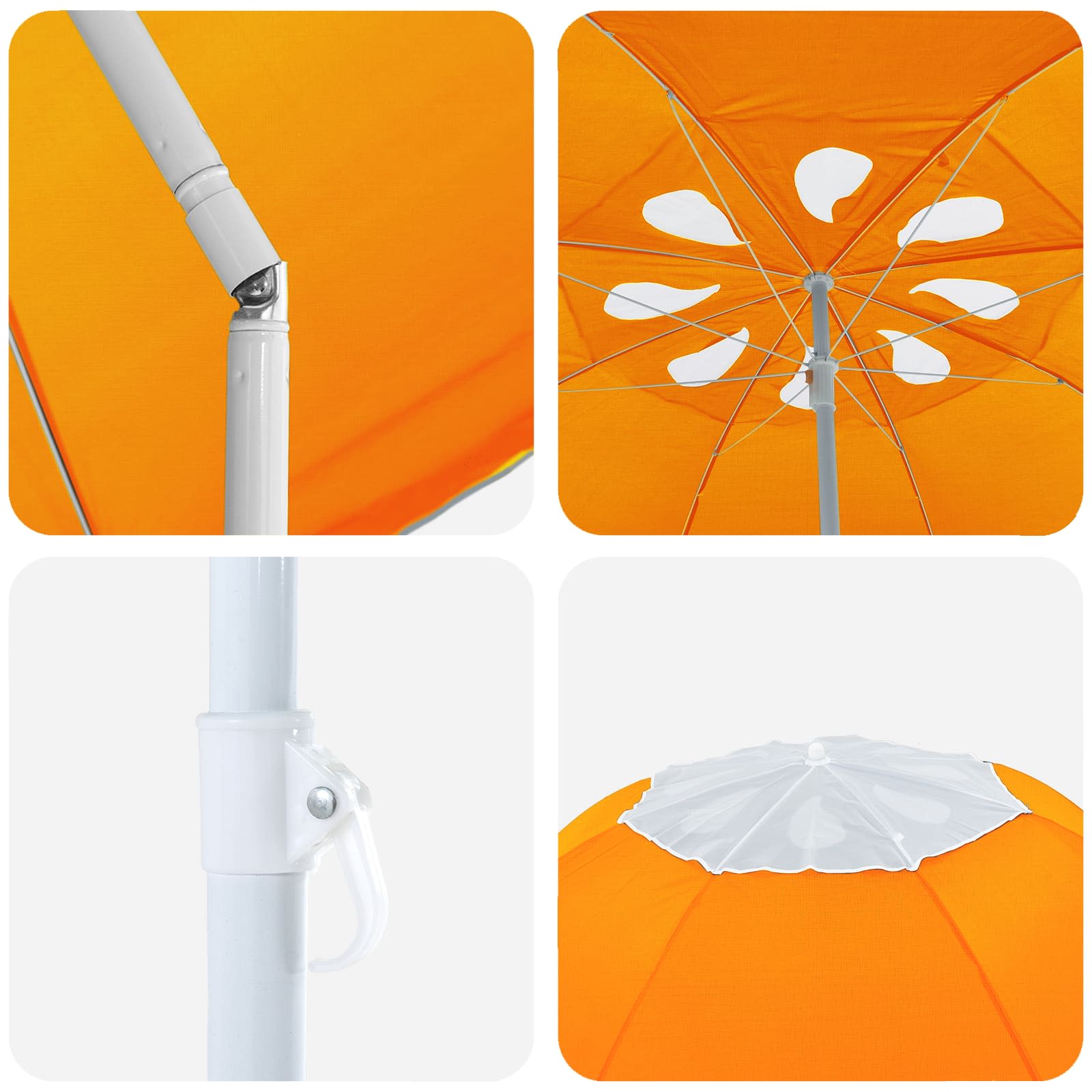 Garten-Sonnenschirm 160 cm 170T Polyester Orange