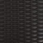 Gartentisch Schwarz und Natur 100 x 55 x 37 cm