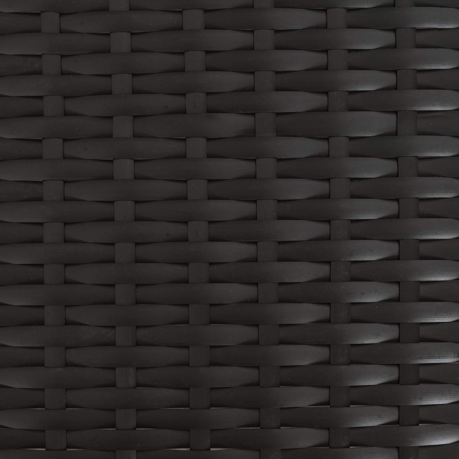 Gartentisch Schwarz und Natur 100 x 55 x 37 cm