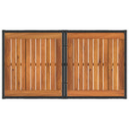Gartentisch Schwarz und Natur 100 x 55 x 37 cm