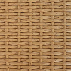 Gartentisch Natur 100 x 55 x 37 cm PE Rattan und Glas
