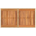Gartentisch Natur 100 x 55 x 37 cm PE Rattan und Glas