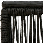 Gartentisch Schwarz 55 x 55 x 37 cm PE Rattan und Glas