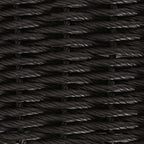 Gartentisch Schwarz 55 x 55 x 37 cm PE Rattan und Glas