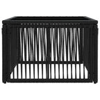 Gartentisch Schwarz 55 x 55 x 37 cm PE Rattan und Glas