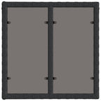 Gartentisch Schwarz 55 x 55 x 37 cm PE Rattan und Glas