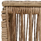 Gartentisch Beige und Schwarz 55 x 55 x 37 cm