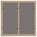 Gartentisch Beige und Schwarz 55 x 55 x 37 cm