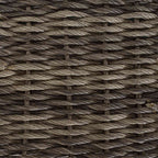 Gartentisch Grau 100 x 55 x 37 cm PE Rattan und Glas