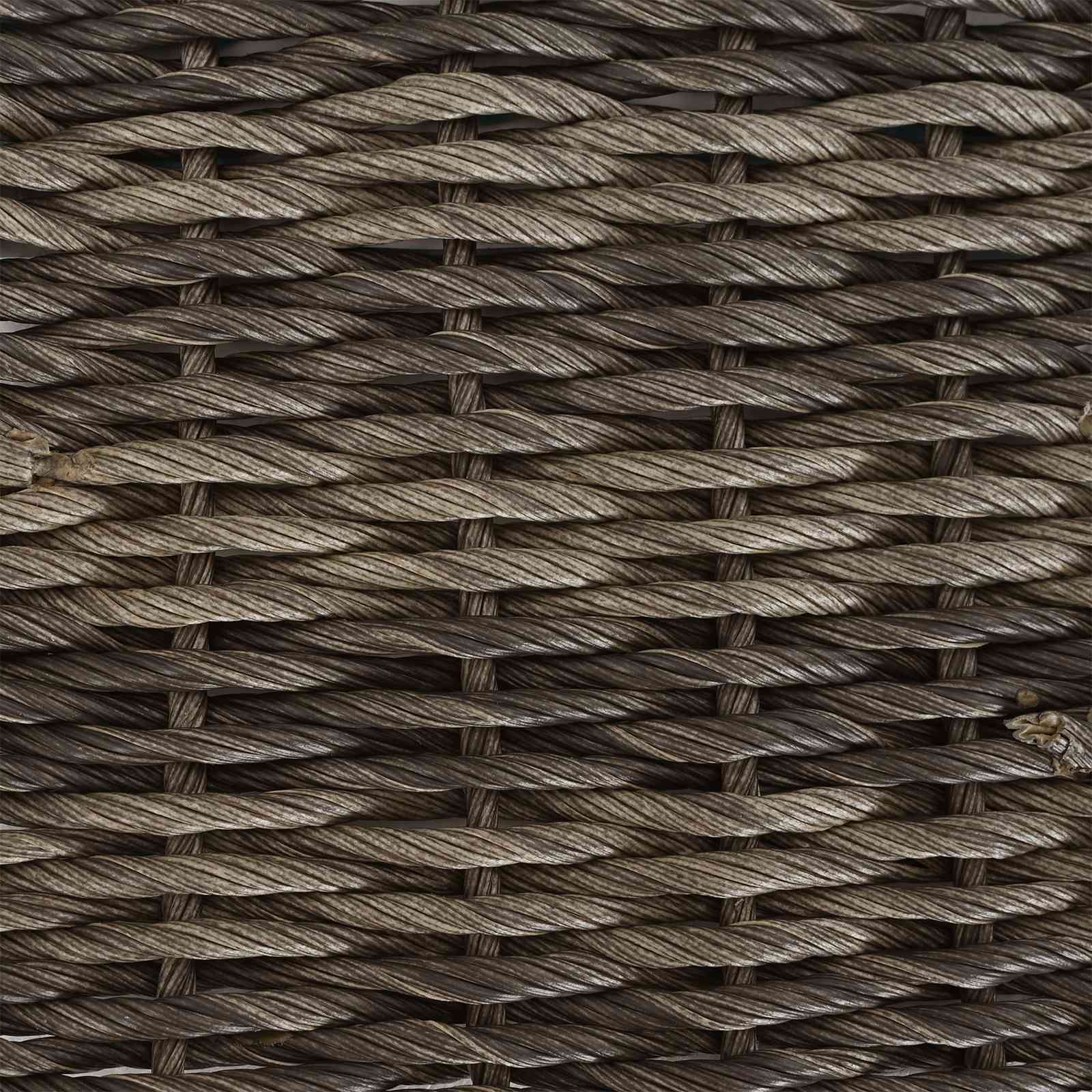 Gartentisch Grau 100 x 55 x 37 cm PE Rattan und Glas