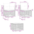 Gartensofa-set 13 pcs Schwarz Poly-Rattan