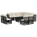 Gartensofa-set 12 pcs Schwarz Poly-Rattan