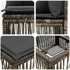 Gartensofa-set 7 pcs Grau Poly-Rattan