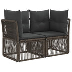 Gartensofa-set 7 pcs Grau Poly-Rattan