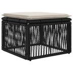 Gartensofa-set 11 pcs Schwarz Poly-Rattan