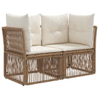 Gartensofa-set 12 pcs Beige Poly-Rattan
