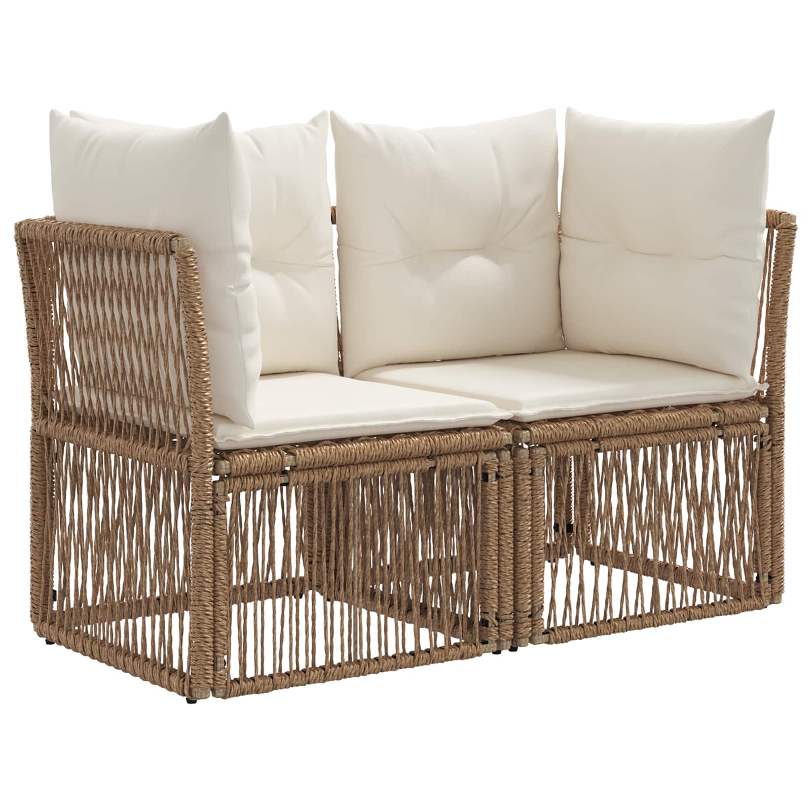 Gartensofa-set 12 pcs Beige Poly-Rattan
