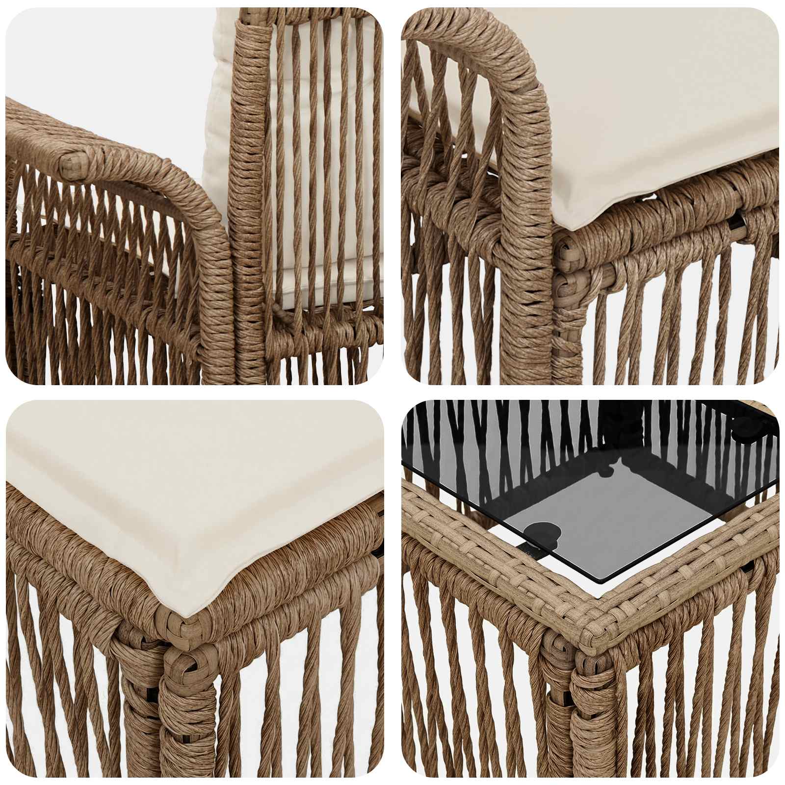 Gartensofa-set 12 pcs Beige Poly-Rattan