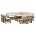 Gartensofa-set 12 pcs Beige Poly-Rattan