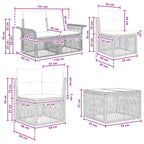 Gartensofa-set 11 pcs Beige Poly-Rattan