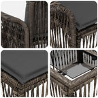 Gartensofa-set 7 pcs Grau Poly-Rattan
