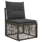 Gartensofa-set 7 pcs Grau Poly-Rattan