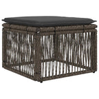 Gartensofa-set 7 pcs Grau Poly-Rattan