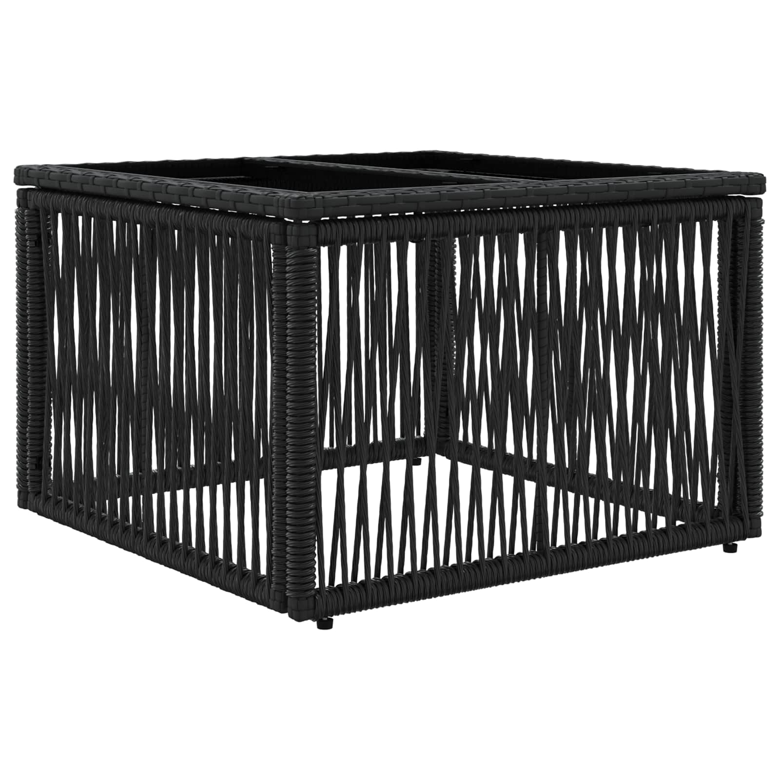 Gartensofa-set 11 pcs Schwarz Poly-Rattan