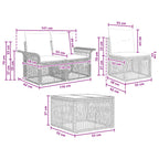 Gartensofa-set 13 pcs Schwarz Poly-Rattan