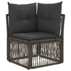 Gartensofa-set 7 pcs Grau und Dunkelgrau Poly-Rattan