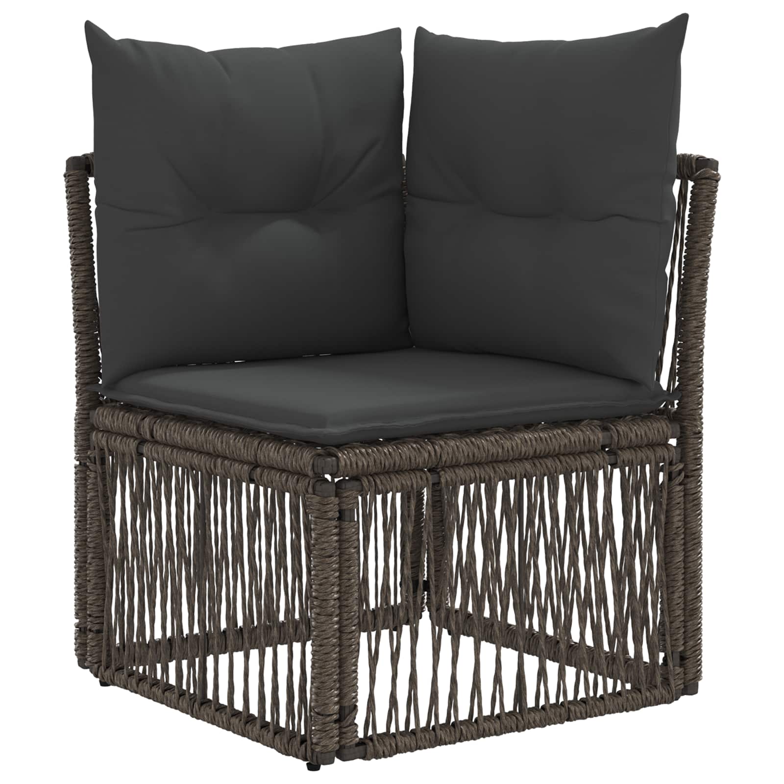 Gartensofa-set 7 pcs Grau und Dunkelgrau Poly-Rattan