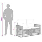 Gartensofa-set 7 pcs Beige und Cremeweiß Poly-Rattan