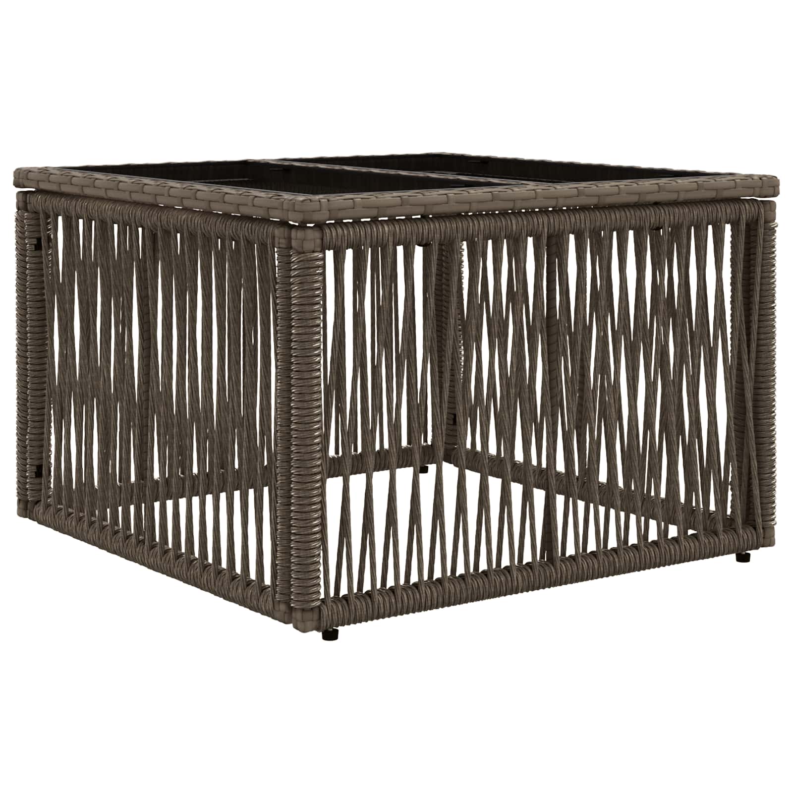 Gartensofa-set 10 pcs Grau und Dunkelgrau Poly-Rattan