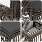 Gartensofa-set 7 pcs Grau und Dunkelgrau Poly-Rattan