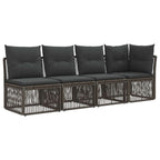 Gartensofa-set 7 pcs Grau und Dunkelgrau Poly-Rattan