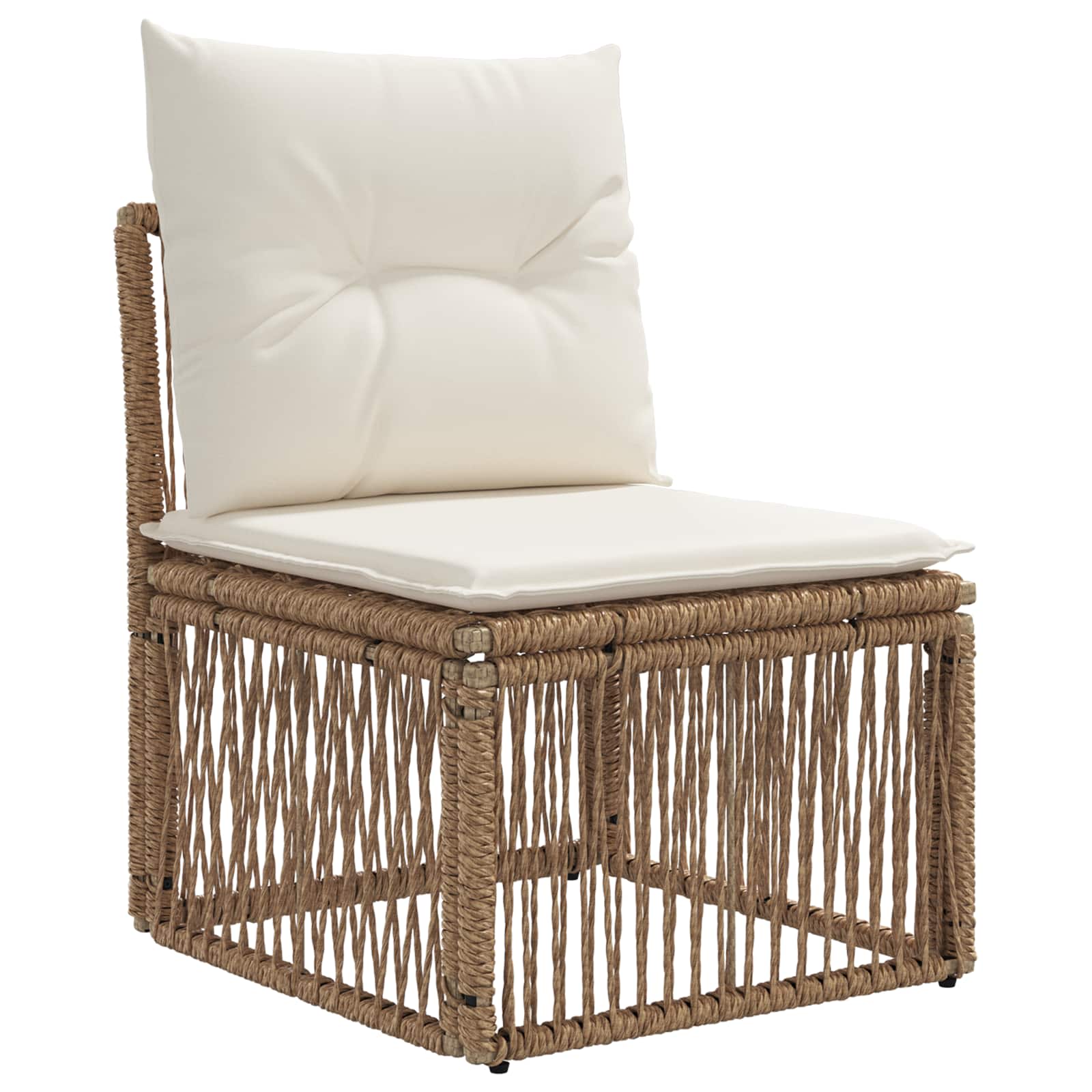 Gartensofa-set 4 pcs Beige Poly-Rattan