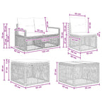 Gartensofa-set 8 pcs Beige Poly-Rattan