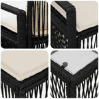 Gartensofa-set 13 pcs Schwarz Poly-Rattan