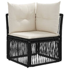 Gartensofa-set 13 pcs Schwarz Poly-Rattan