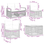 Gartensofa-set 14 pcs Beige Poly-Rattan