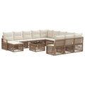 Gartensofa-set 13 pcs Beige Poly-Rattan