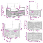 Gartensofa-set 13 pcs Beige Poly-Rattan