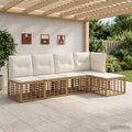 Outdoor-Sofagarnitur Natur Polyester