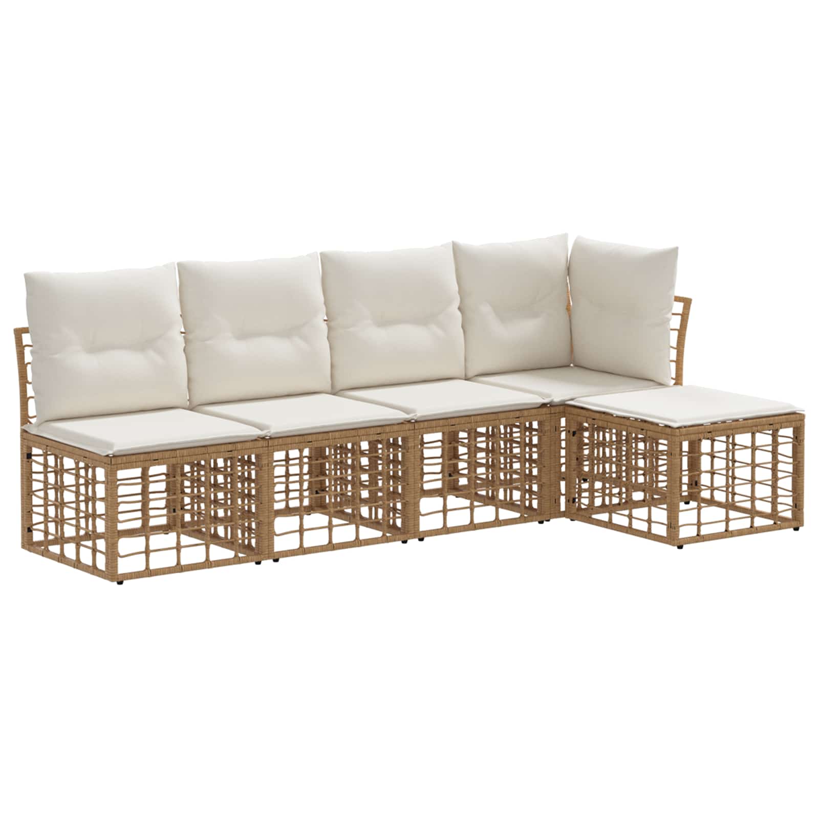 Outdoor-Sofagarnitur Natur Polyester