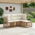 Outdoor-Sofagarnitur Natur Polyester