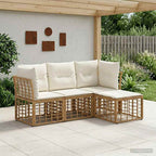 Outdoor-Sofagarnitur Natur Polyester