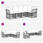 Outdoor-Sofagarnitur Natur Polyester