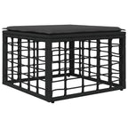 Outdoor-Sofagarnitur Schwarz Polyester